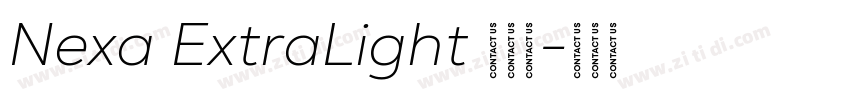 Nexa ExtraLight 超亮体字体转换